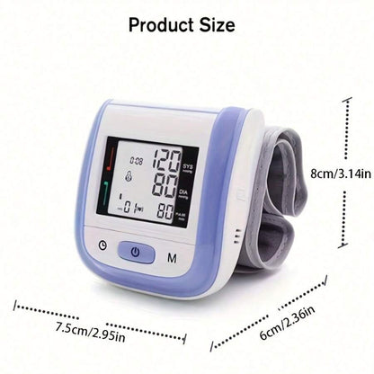 Sale Upto 🔥Digital Wrist Blood Pressure Monitor – LCD Screen, Voice, Portable Case