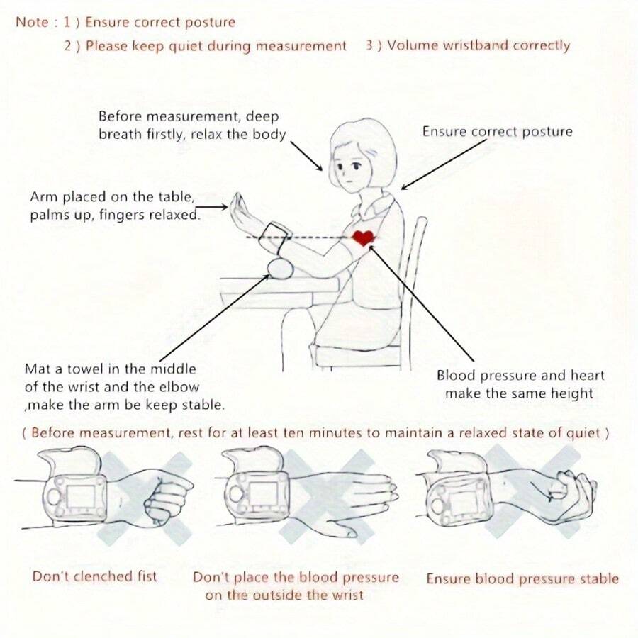 Sale Upto 🔥Digital Wrist Blood Pressure Monitor – LCD Screen, Voice, Portable Case