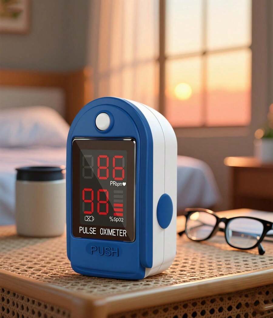 Deal Hot🔥Fingertip Pulse Oximeter – Portable SpO2 & O2 Monitor for Home or Sport