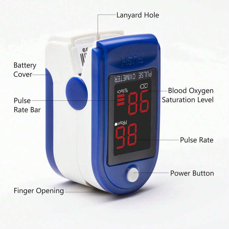 Deal Hot🔥Fingertip Pulse Oximeter – Portable SpO2 & O2 Monitor for Home or Sport