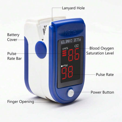 Deal Hot🔥Fingertip Pulse Oximeter – Portable SpO2 & O2 Monitor for Home or Sport