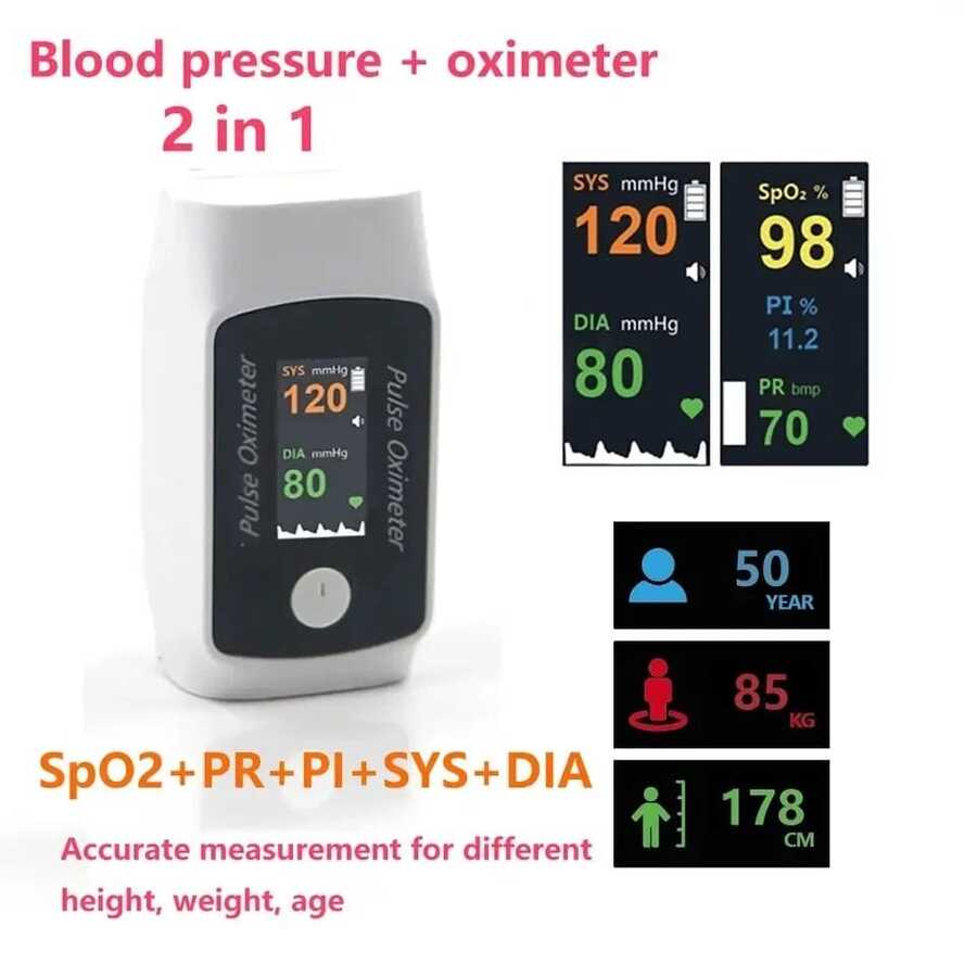 Discount: 50% OFF🚀2-in-1 Blood Oxygen & Blood Pressure Monitor